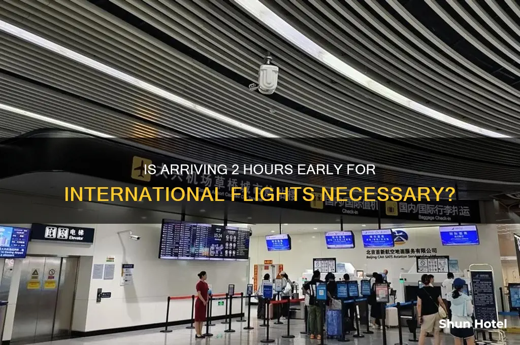 is getting to airport 2 hours bwfore for international flights