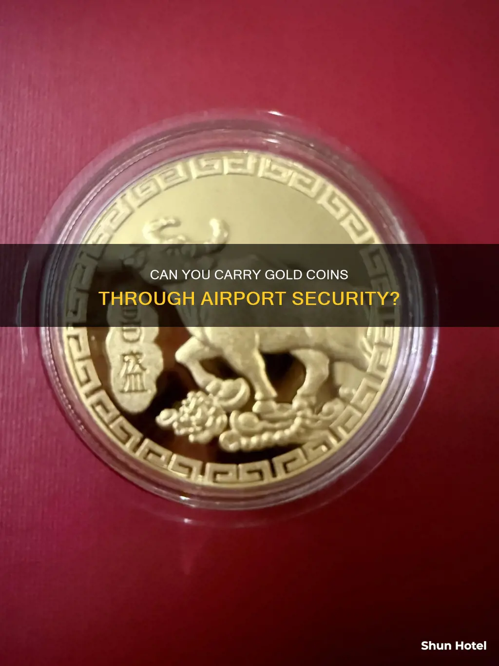 is gold coins allwed in airport