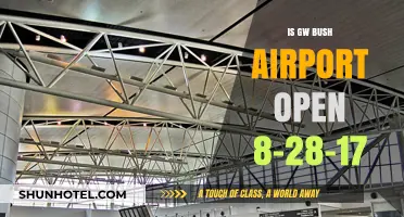 Is George Bush Airport Operational on August 28, 2017?