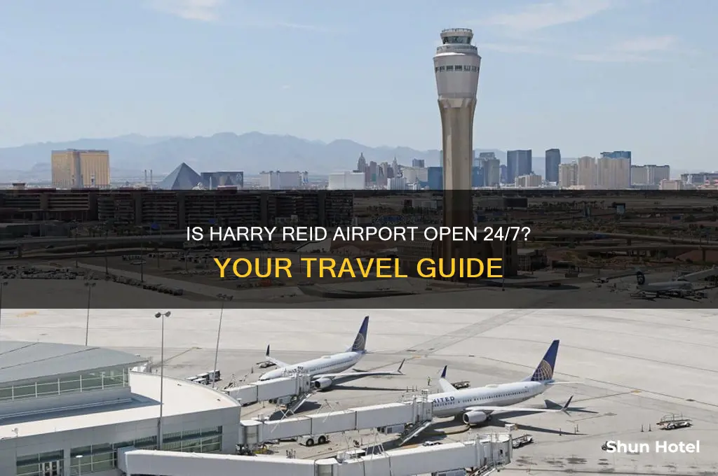 is harry reid airport open 24 hours