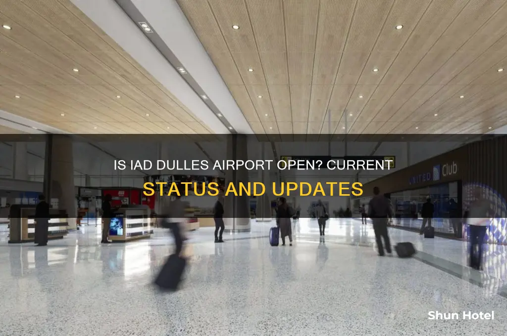is iad dulles airport open