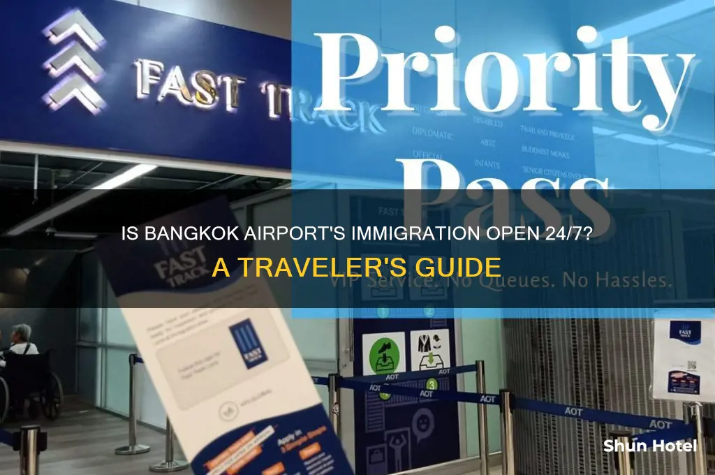 is immigration open all night bangkok airport
