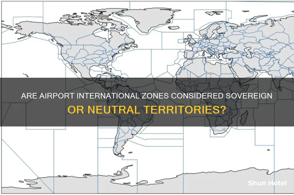 is international area of airport considered international land