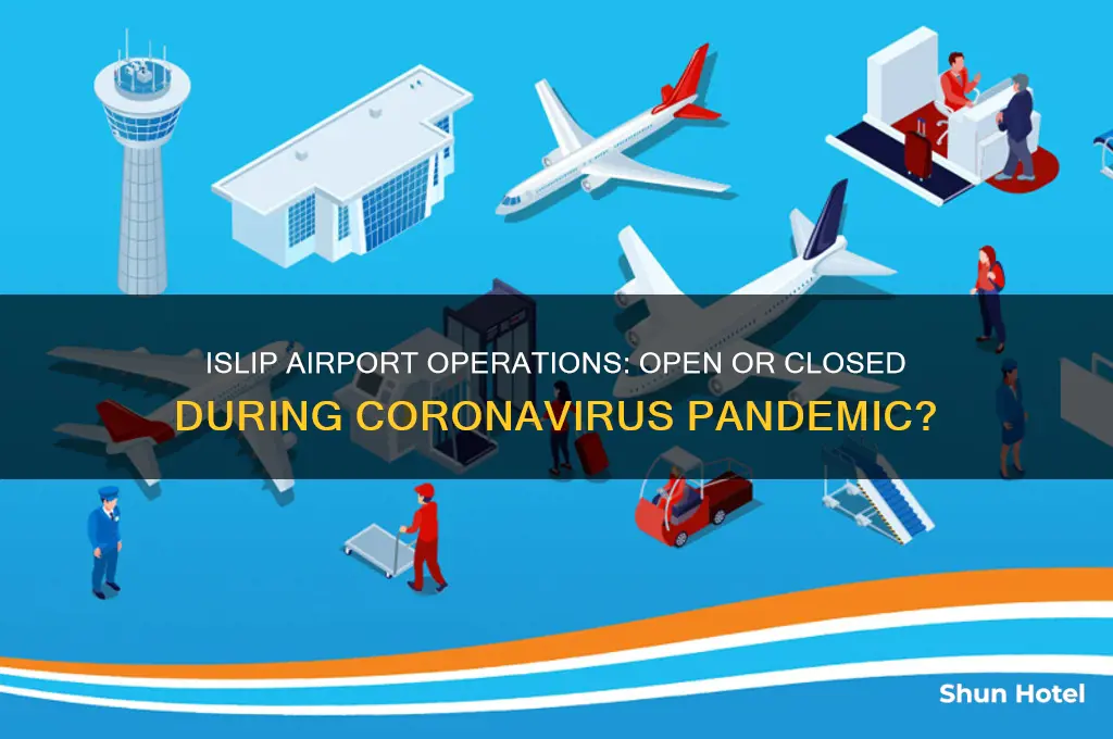 is islip airport open during coronavirus