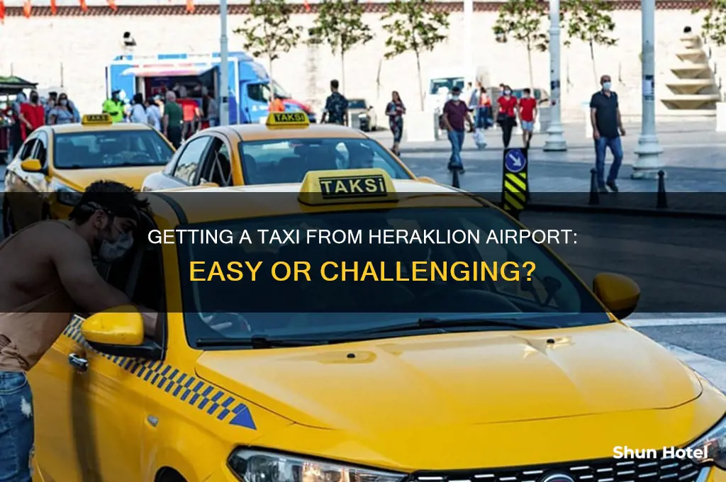 is it easy to get a taxi from heraklion airport