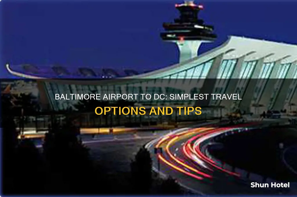 is it easy to get from baltimore airport to dc