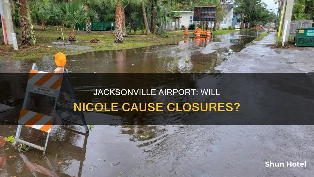 is jacksonville airport closing for nicole