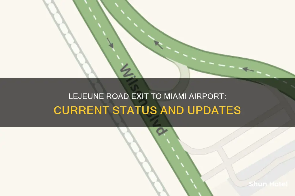 is lejeune road exit to miami international airport open