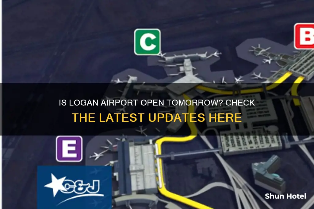 is logan airport open tomorrow