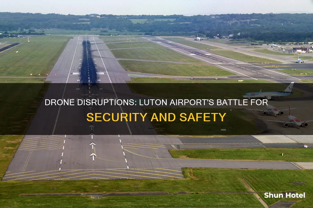 is luton airport affected by drones