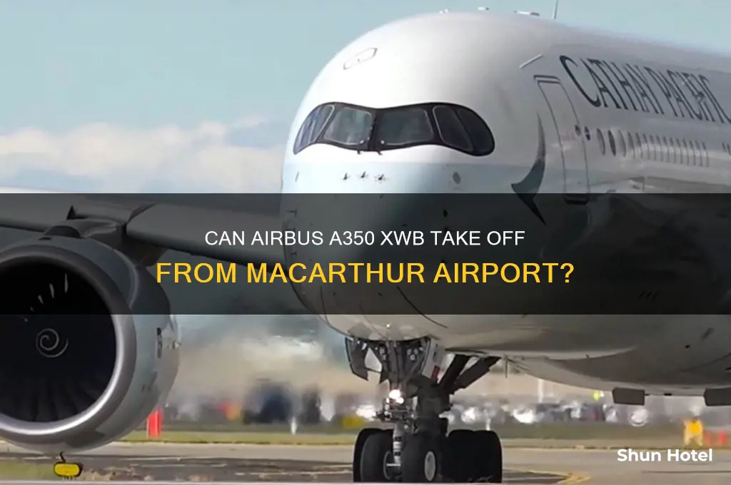 is macarthur airport can take off airbus a350 xwb