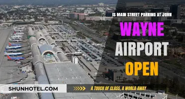 Is Main Street Parking at John Wayne Airport Open?
