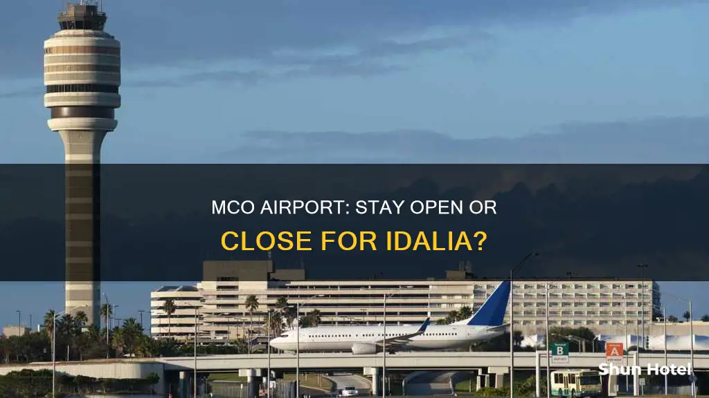 is mco airport closing for idalia