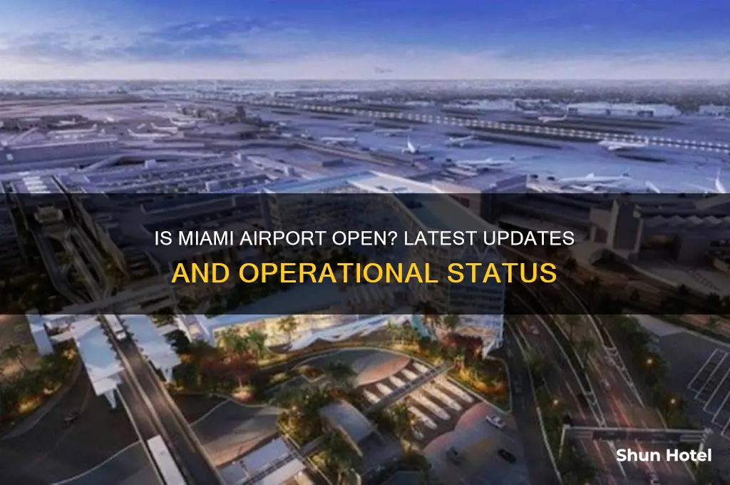 is mia airport open