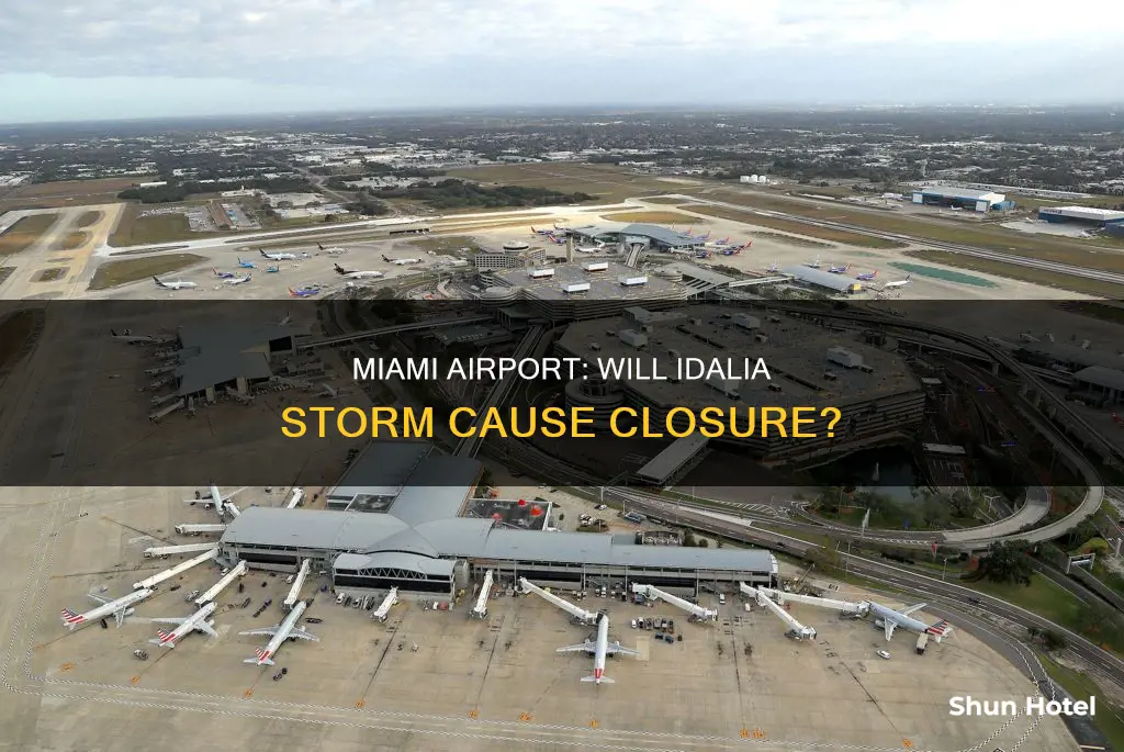 is miami airport closing for idalia