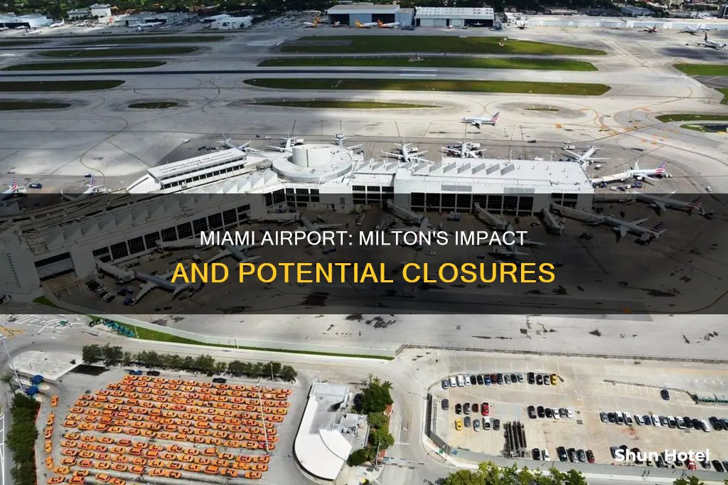 is miami airport closing for milton