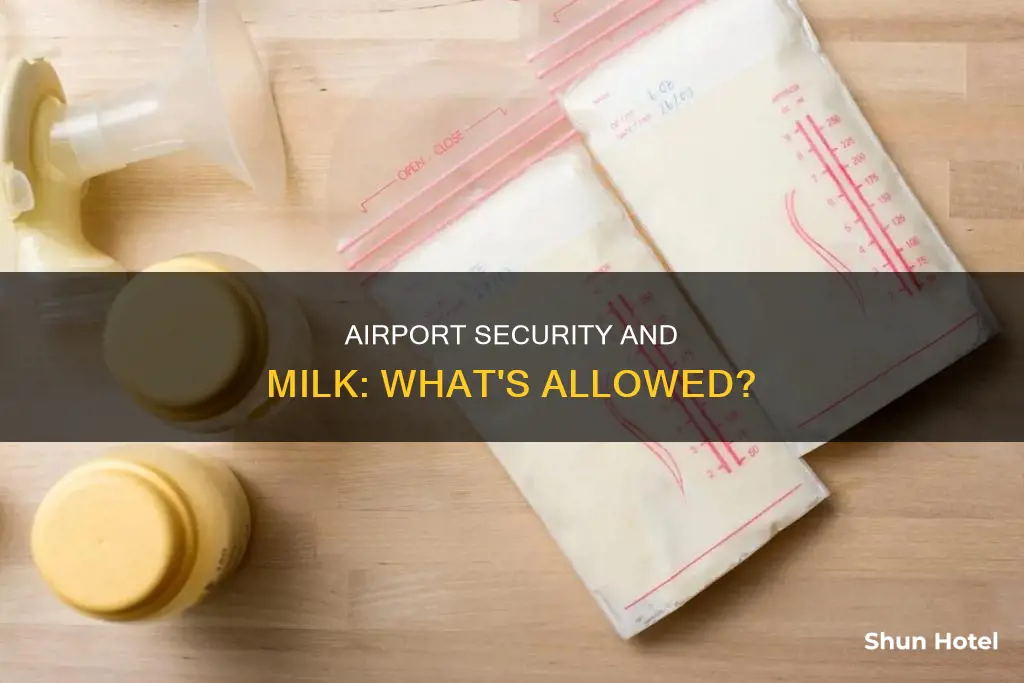 is milk allowed through airport security