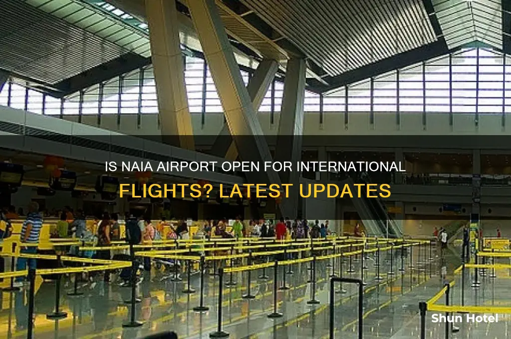 is naia airport open for international flights