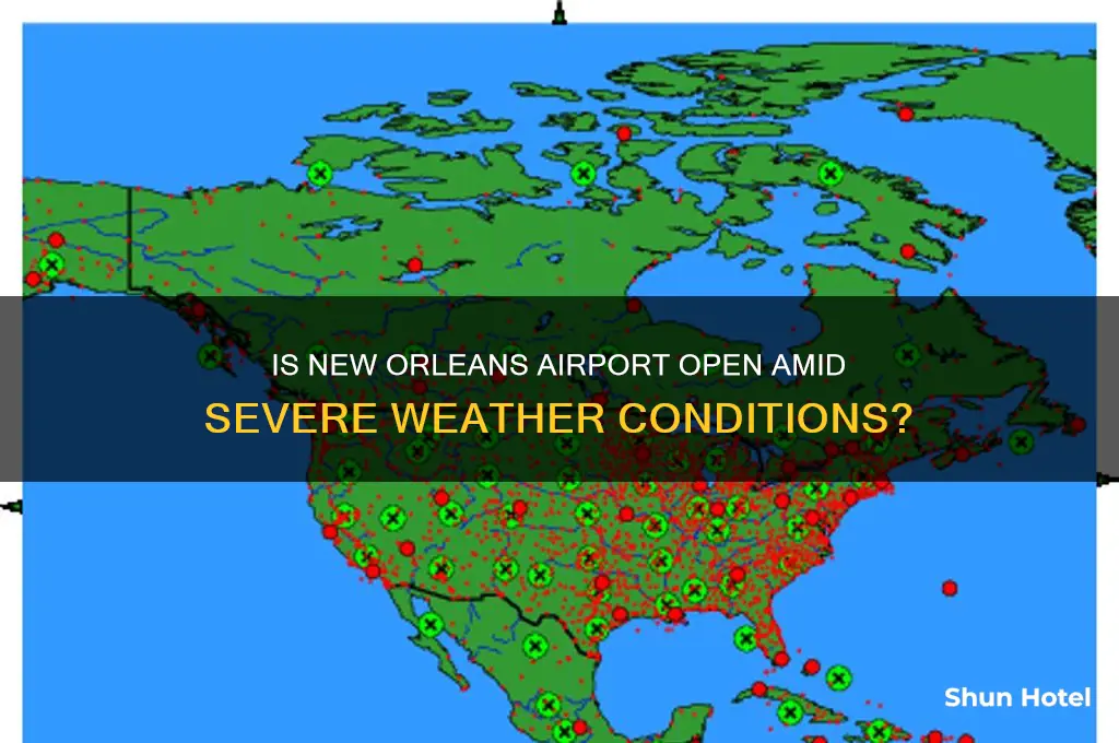 is new orleans airport open due to weather