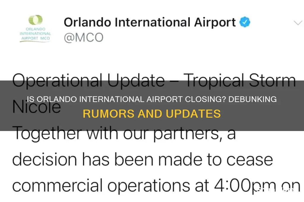 is orlando international airport closing