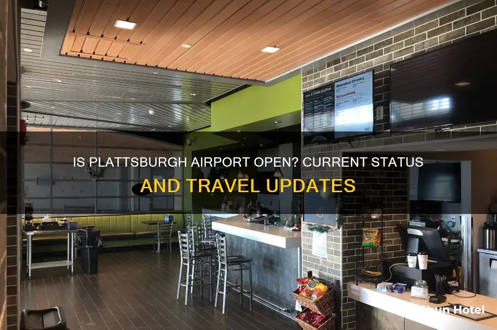 is plattsburgh airport open