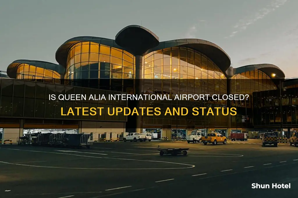 is queen alia international airport closed