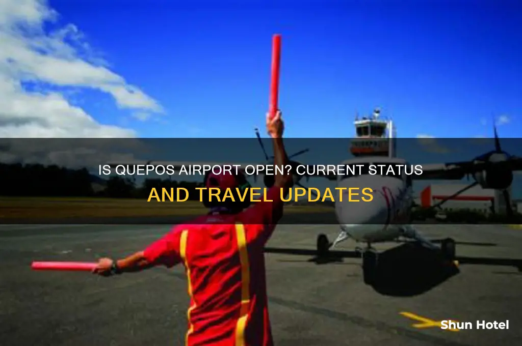 is quepos airport open