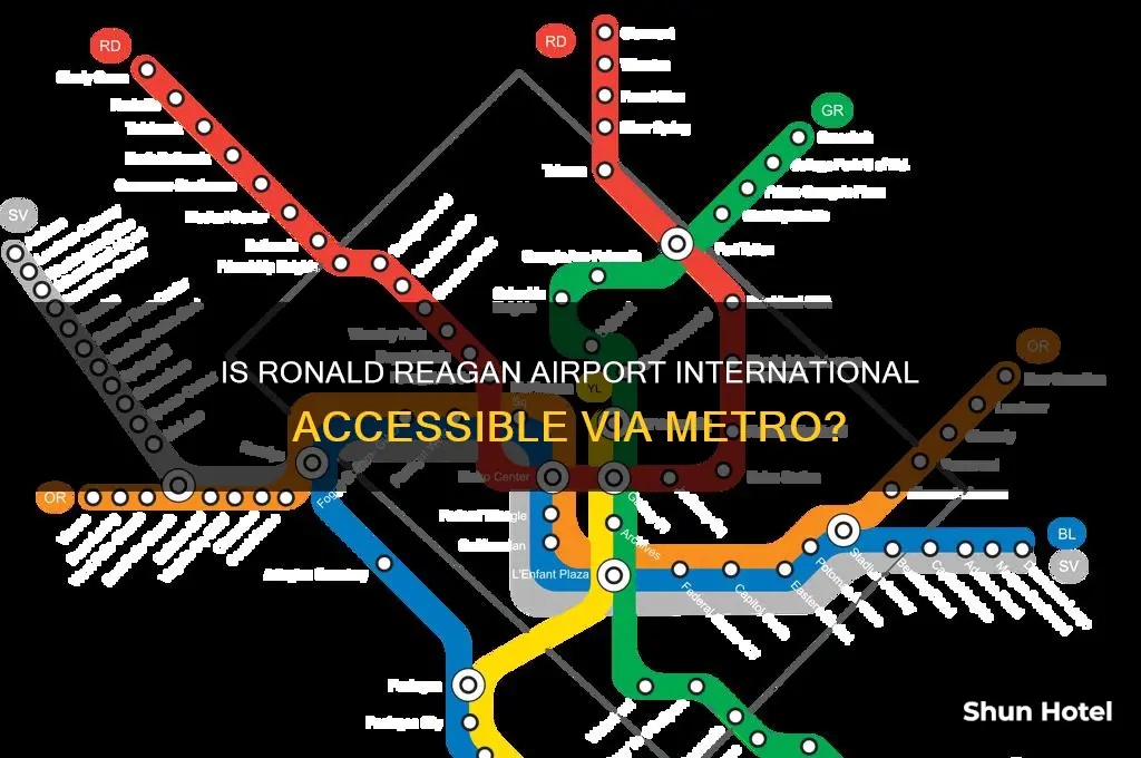 is ronald reagan airport international on the metro