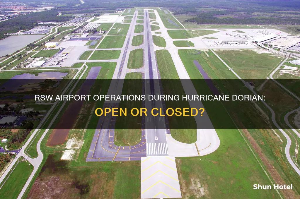 is rsw airport open dorian