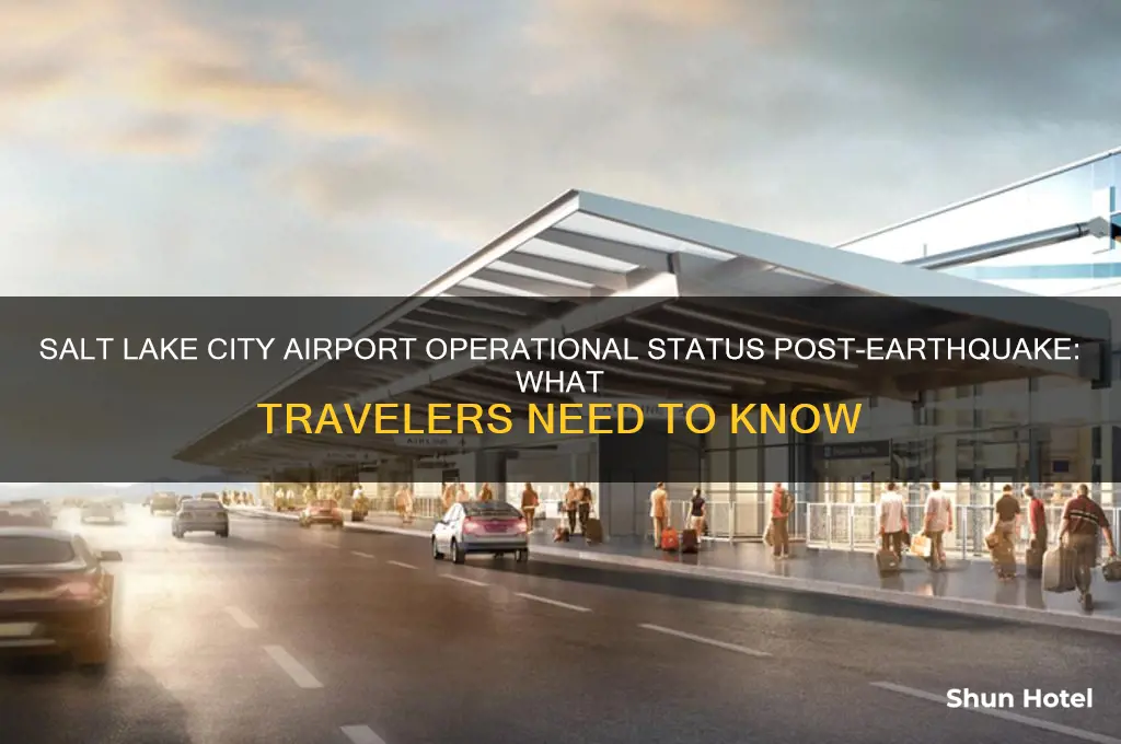 is salt lake city airport open after earthquake