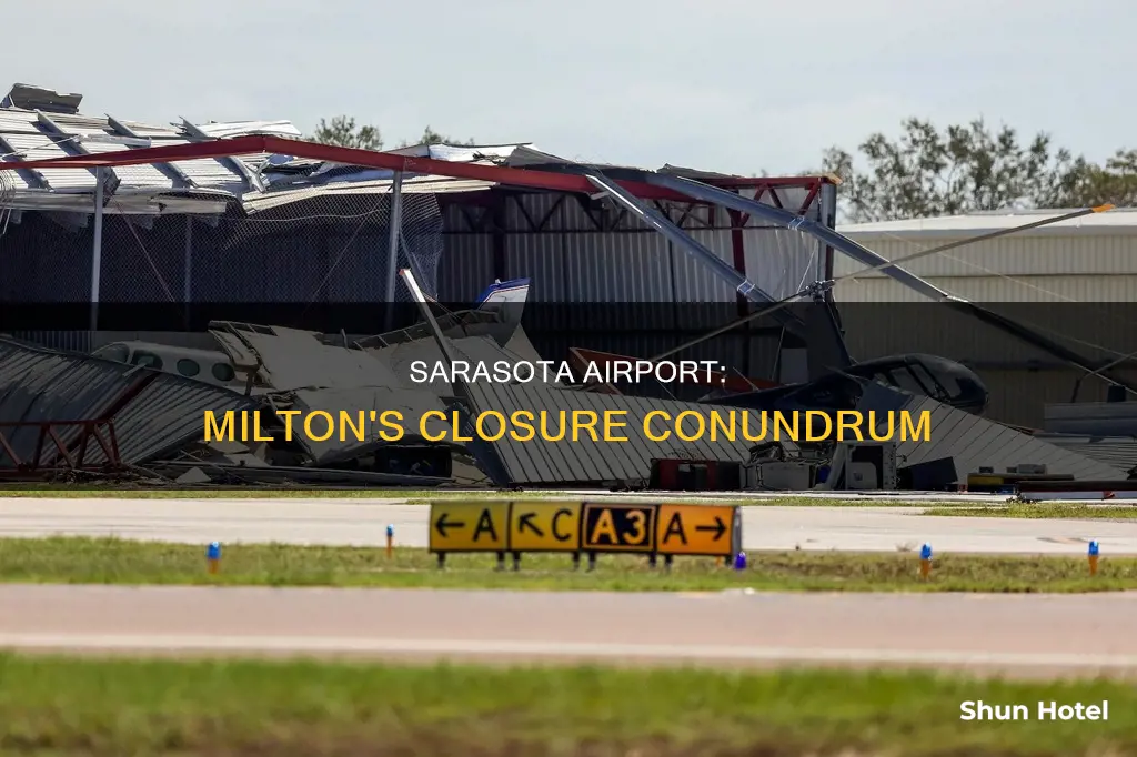 is sarasota airport closing for milton