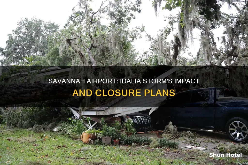 is savannah airport closing for idalia