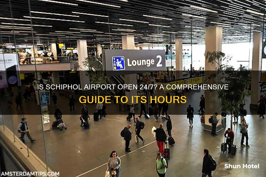 is schiphol airport open 24 hours