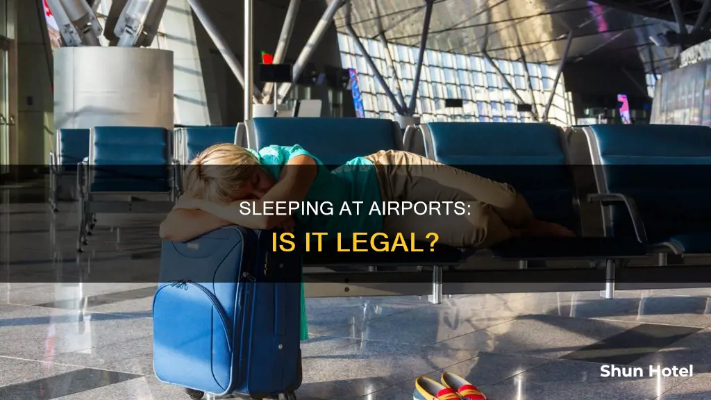 is sleeping at the airport legal