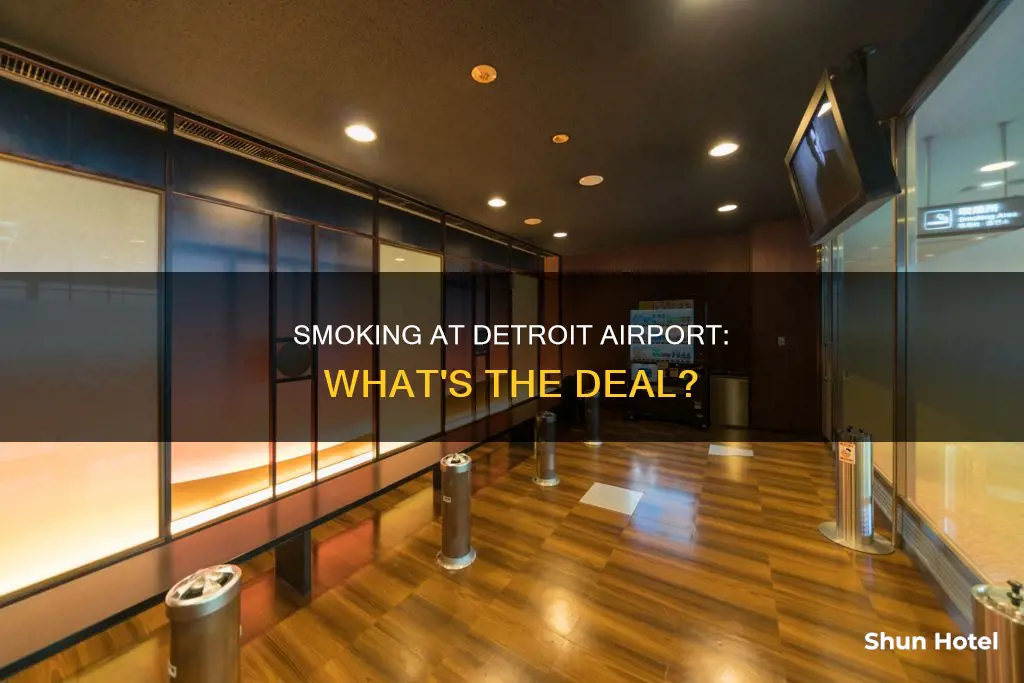 is smoking allowed in detroit airport