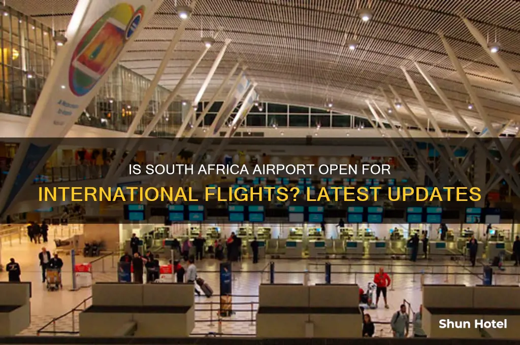 is south africa airport open for international flights