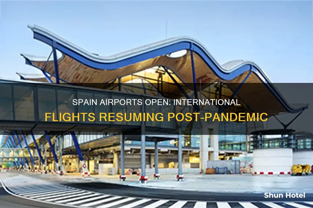 is spain airport open for international flights