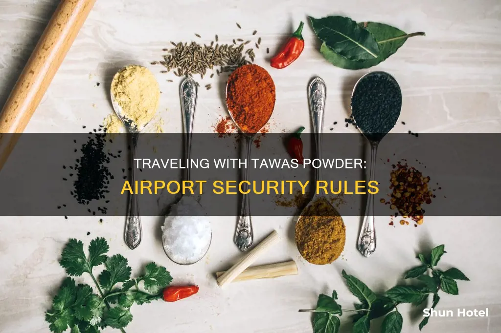 is tawas powder allowed in airport