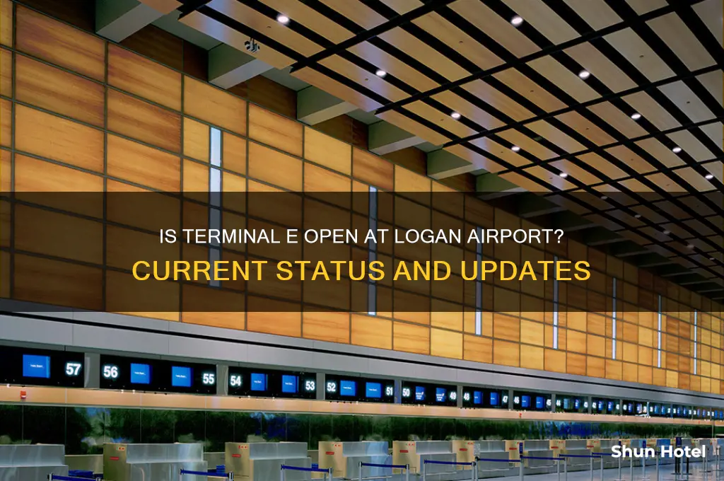is terminal e open at logan airport
