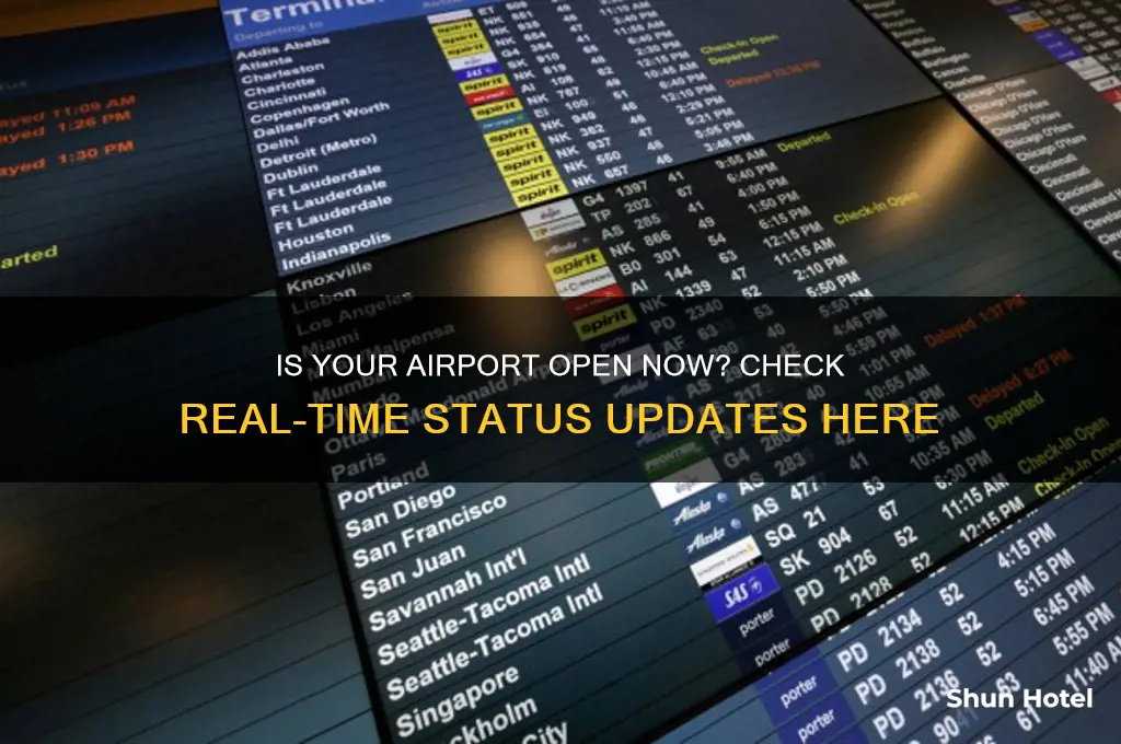 is the airport open now
