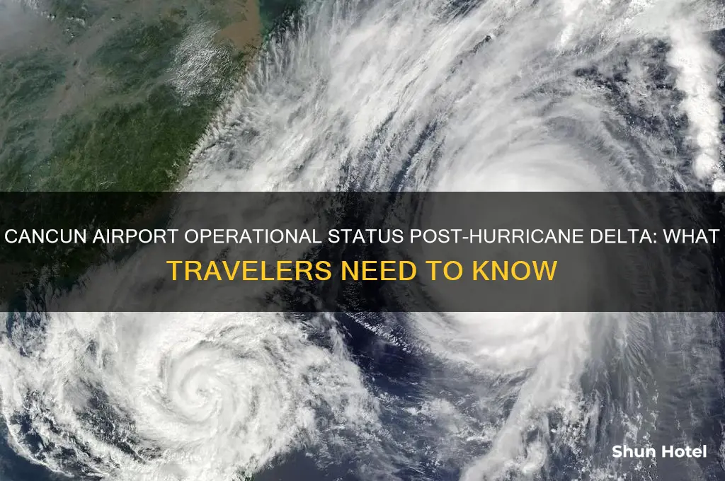 is the cancun airport open after hurricane delta