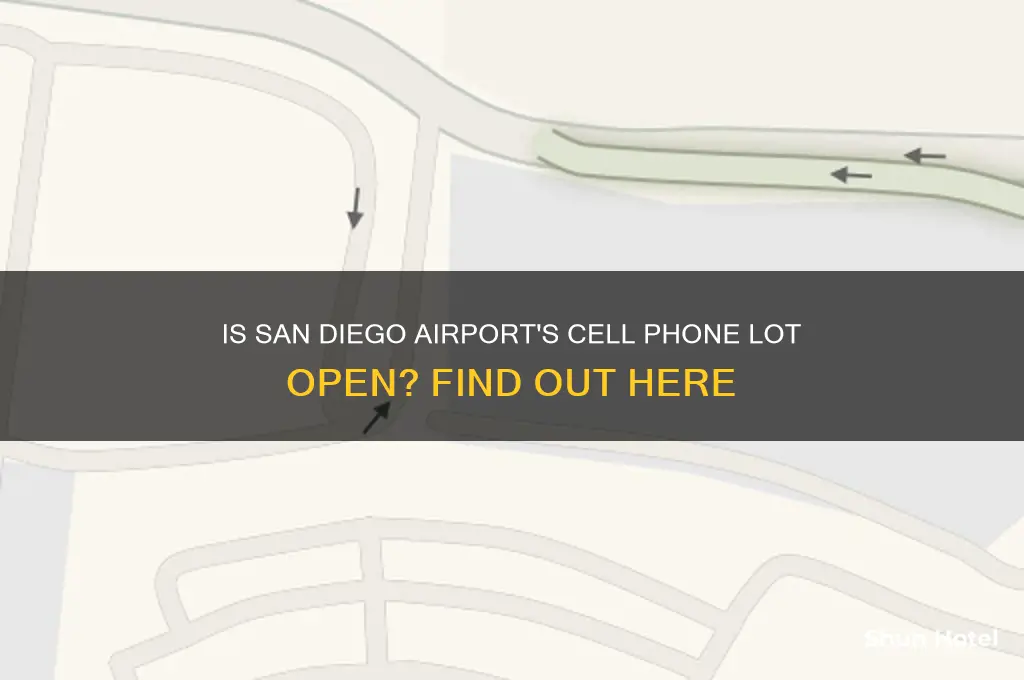 is the cell phone lot at san diego airport open