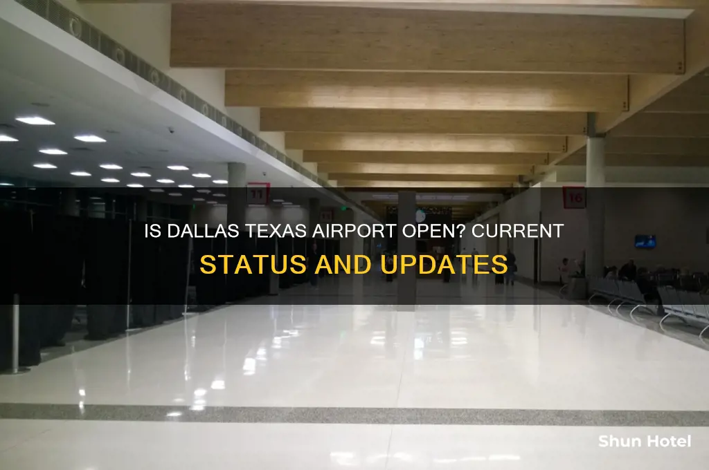 is the dallas texas airport open