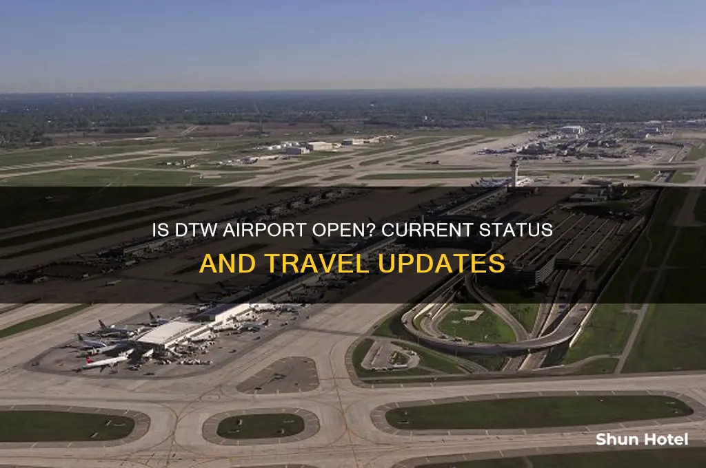 is the dtw airport open