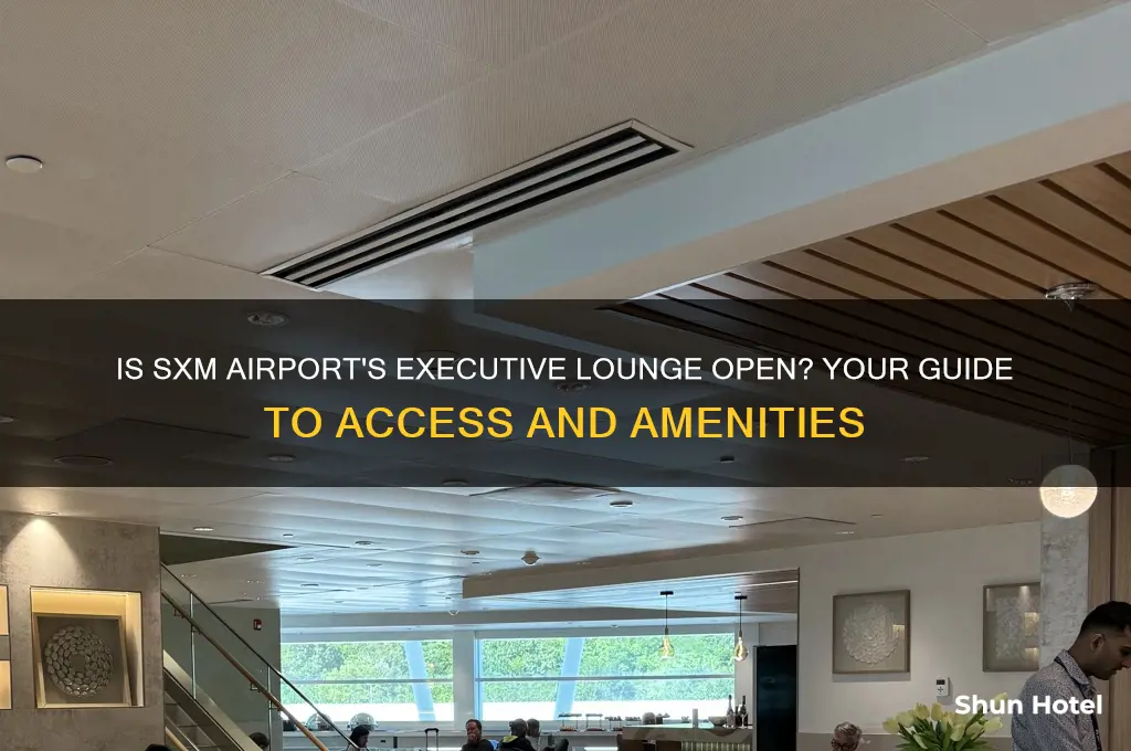 is the executive lounge at sxm airport open