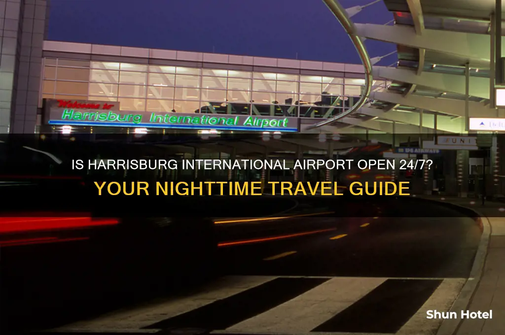 is the harrisburg international airport open all night