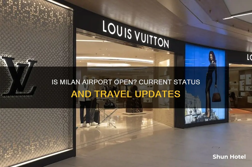 is the milan airport open
