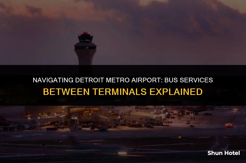is there a bus between terminals at detroit metro airport