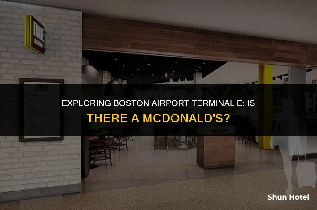 is there a mcdonalds at boston airport terminal e