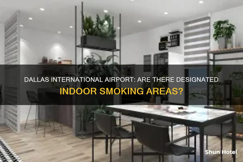 is there a smoke area inside dallas international airport